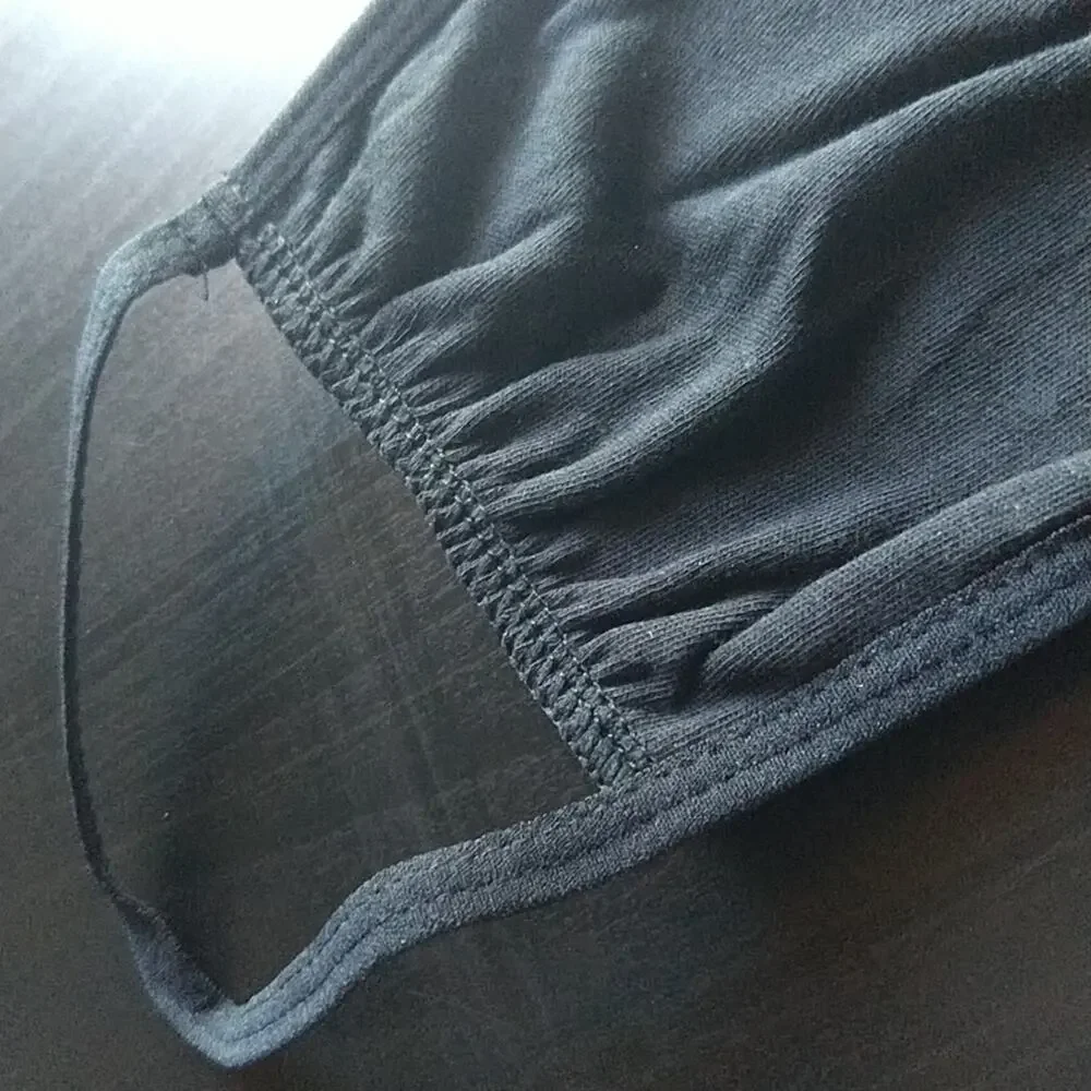 NWOT 10 Hanes Washable Face Masks black double layer cotton antimicrobial